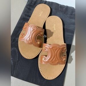 Celine Triomphe Slide Sandals